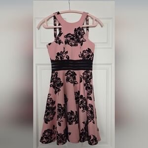 Jodi Kristopher Pink And Black Dress
